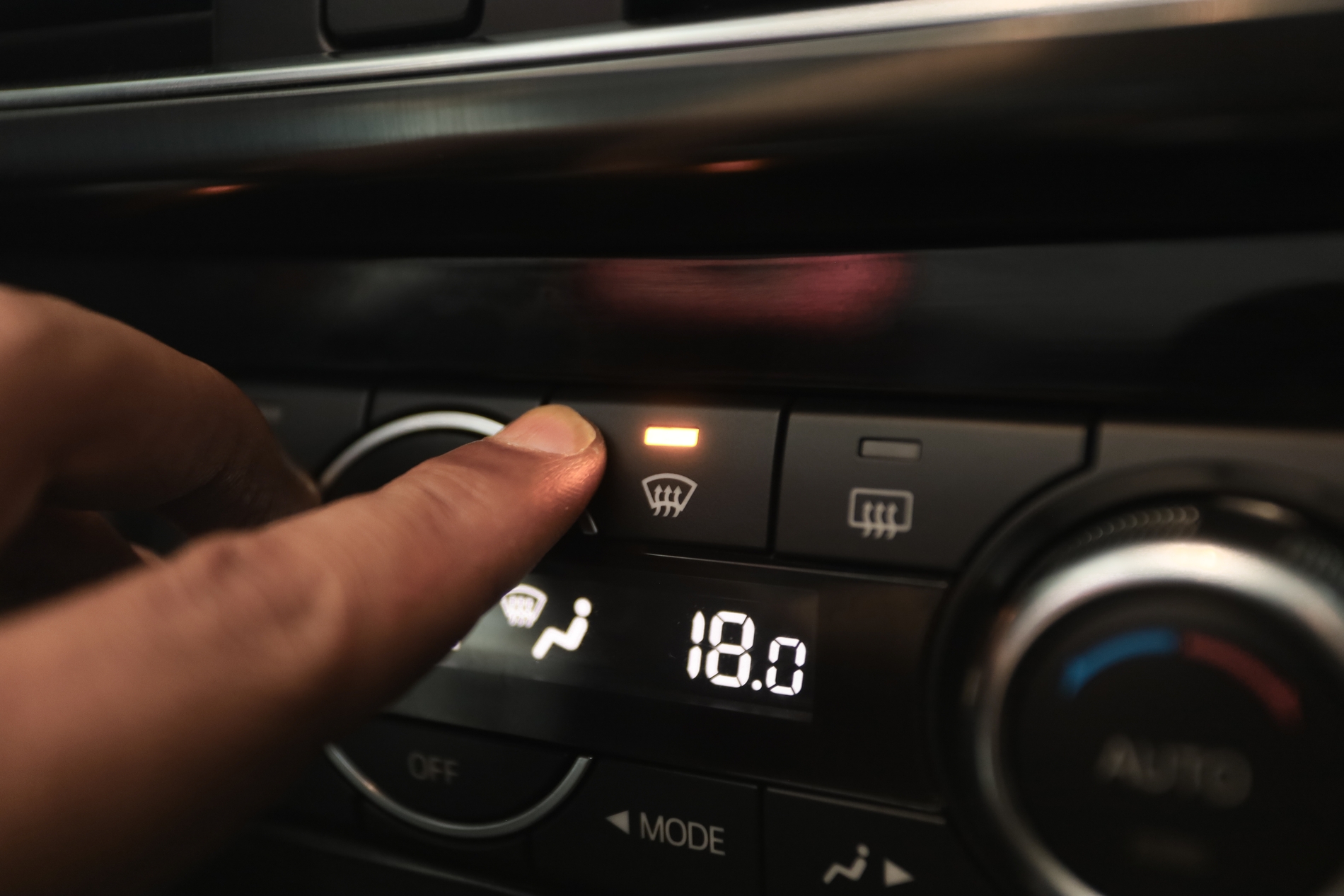 car interior dashboard defroster controls winter