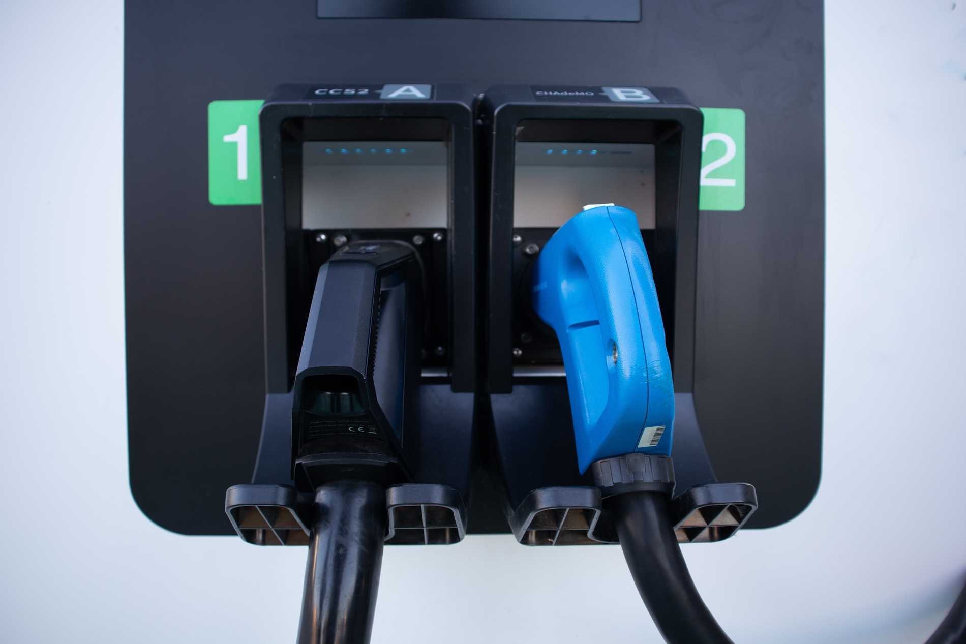 Two types of EV charger Plugs