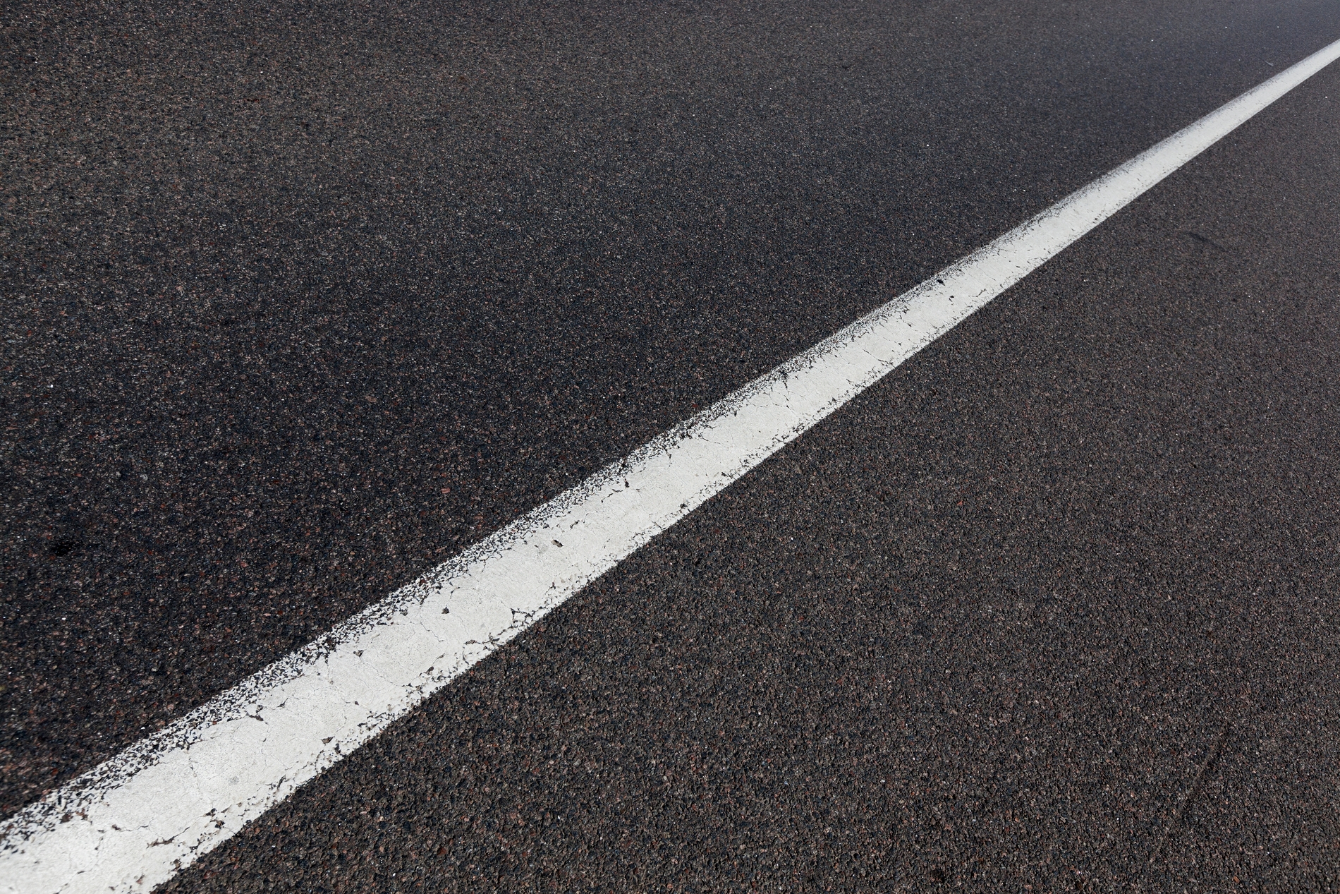 Solid white lane lines