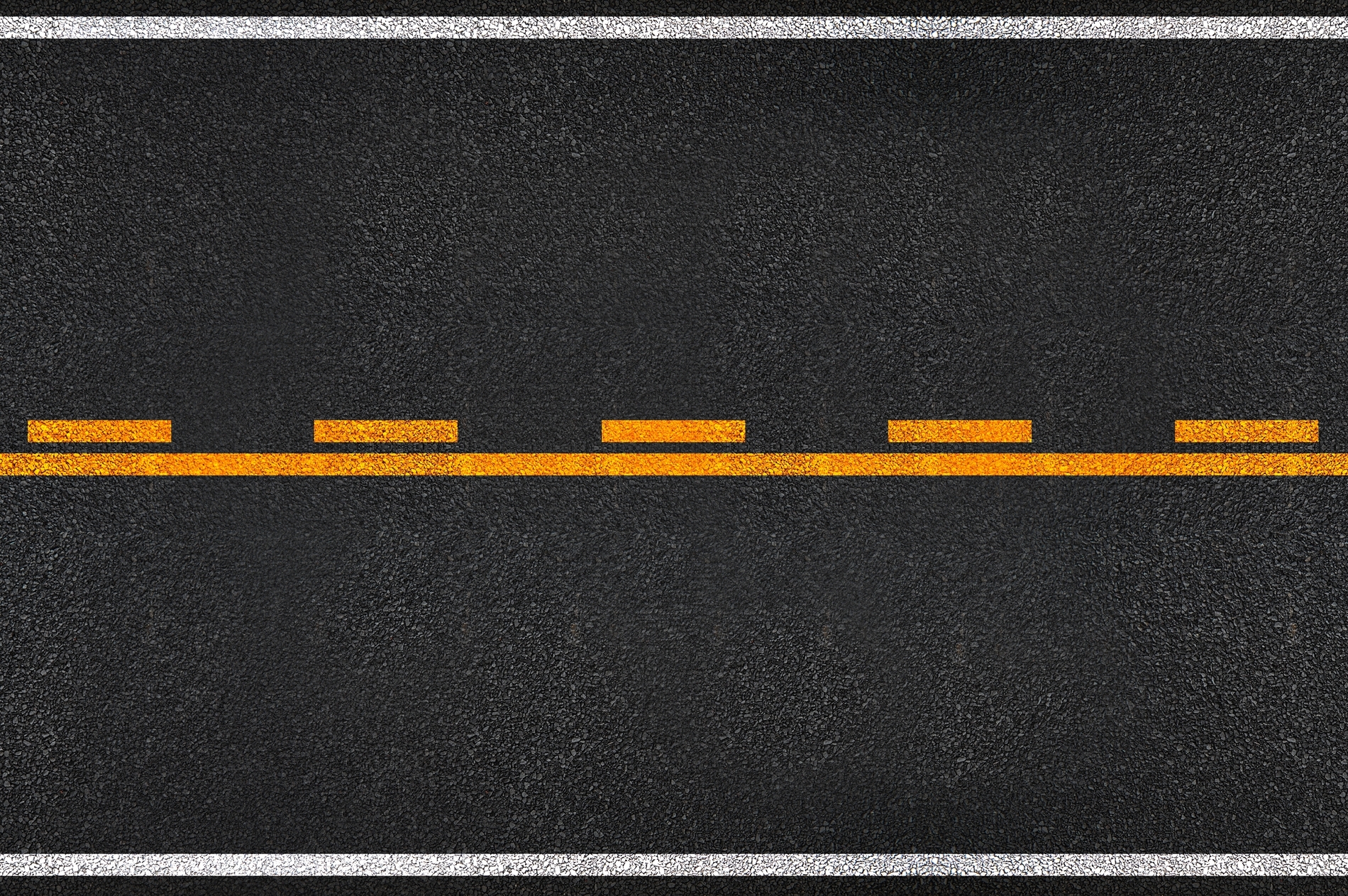 One solid yellow line and one broken yellow line